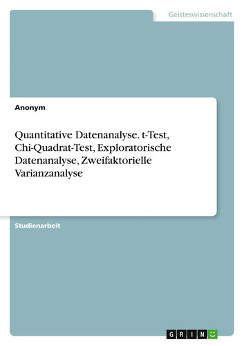 Quantitative datenanalyse - quantitative,