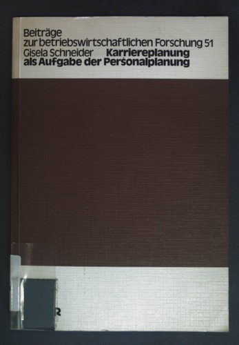 Karriereplanung als aufgabe - als,