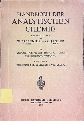 Handbuch der analytischen