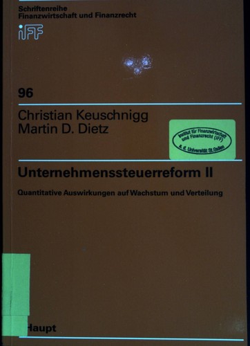 Unternehmenssteuerreform - , ii