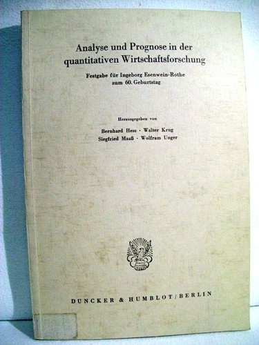 Analyse und prognose - in, der